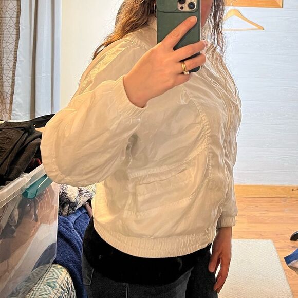 Vintage Adidas White Full Zip Track Jacket Mock Neck Sportswear - Picture 9 of 12